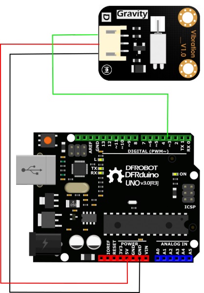 Gravity: Arduino Vibration Motor Module Diagram