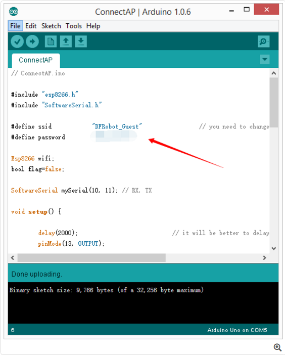 modify the wifi AP ssid and password