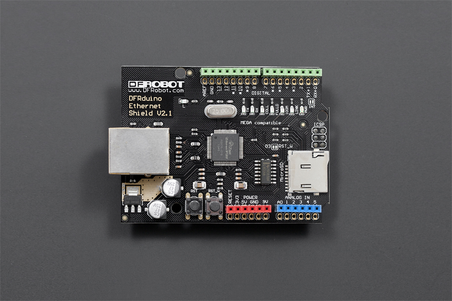 DFRduino Ethernet Shield V2.1 (Support Mega and Micro SD)