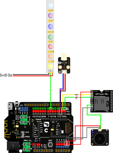 Connect the MP3 module and Speaker
