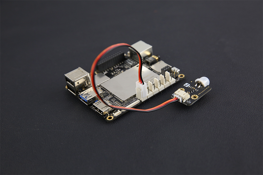 PIR motion sensor connected with LattePanda