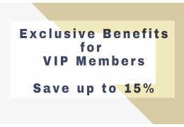 VIP成员的独家福利 -  VIP折扣（最高15％）