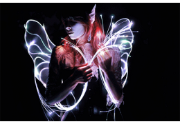 Programmable Fiber Optic Fairy Wings 