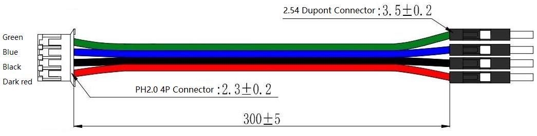 Gravity: PH2.0 to DuPont Male Connector I2C/UART Cable (30cm)
