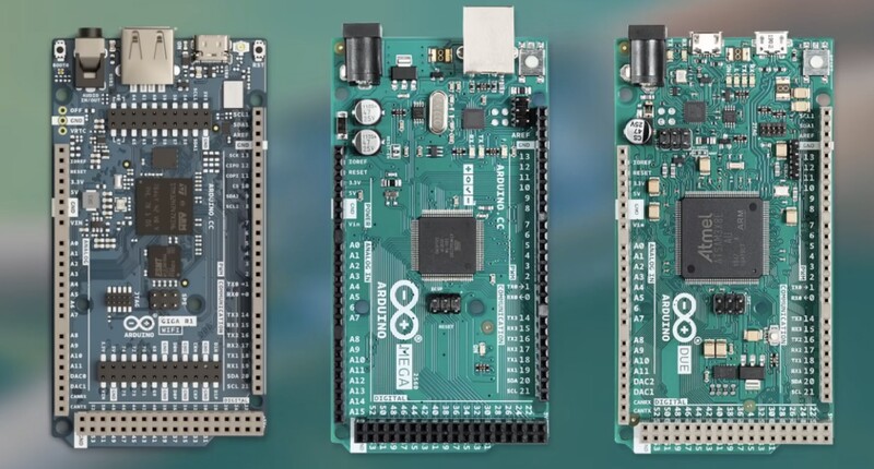 Size of Arduino GIGA, Arduino MEGA and Arduino DUE
