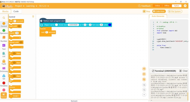 Unihiker Python Blocks