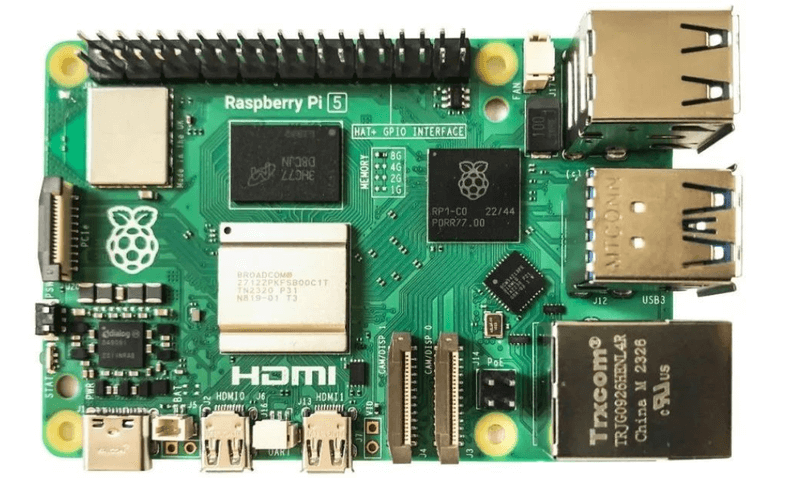 Board Overview of Raspberry Pi 5 single-board computer