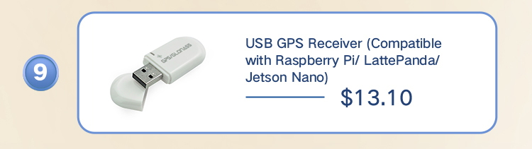 USB GPS Receiver (Compatible with Raspberry Pi/ LattePanda/ Jetson Nano)