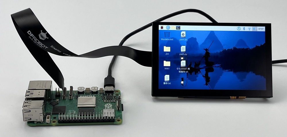 Installation Diagram of the Display and Raspberry Pi 5