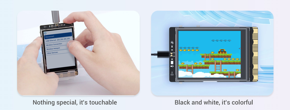 UNIHIKER Built-in 2.8-inch touchscreen