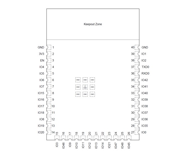 ESP32-S3-WROOM-1-N4 Module (PCB Antenna)