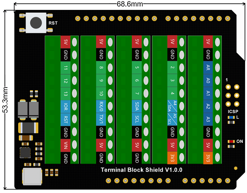 Terminal Block Shield for Arduino