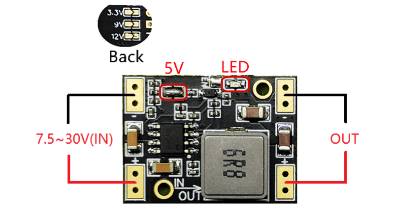 DC-DC Multi-output Buck Converter 3.3V/5V/9V/12V - DFRobot