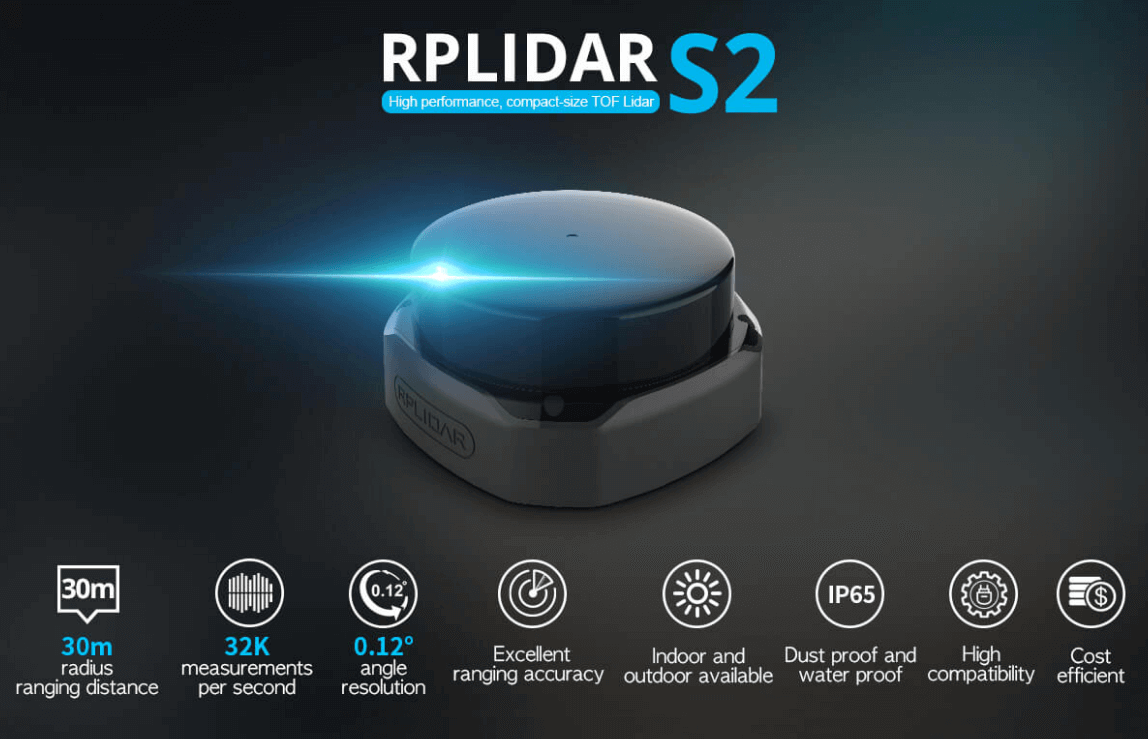 RPLiDAR S2 360° Laser Range Scanner