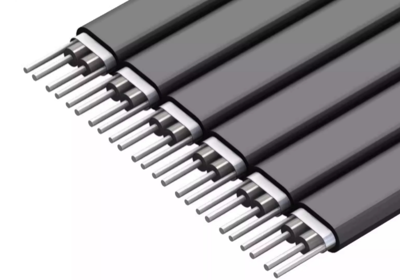 The Extension Cable uses metal-shielded wires and EMI-shielding conductive polymers