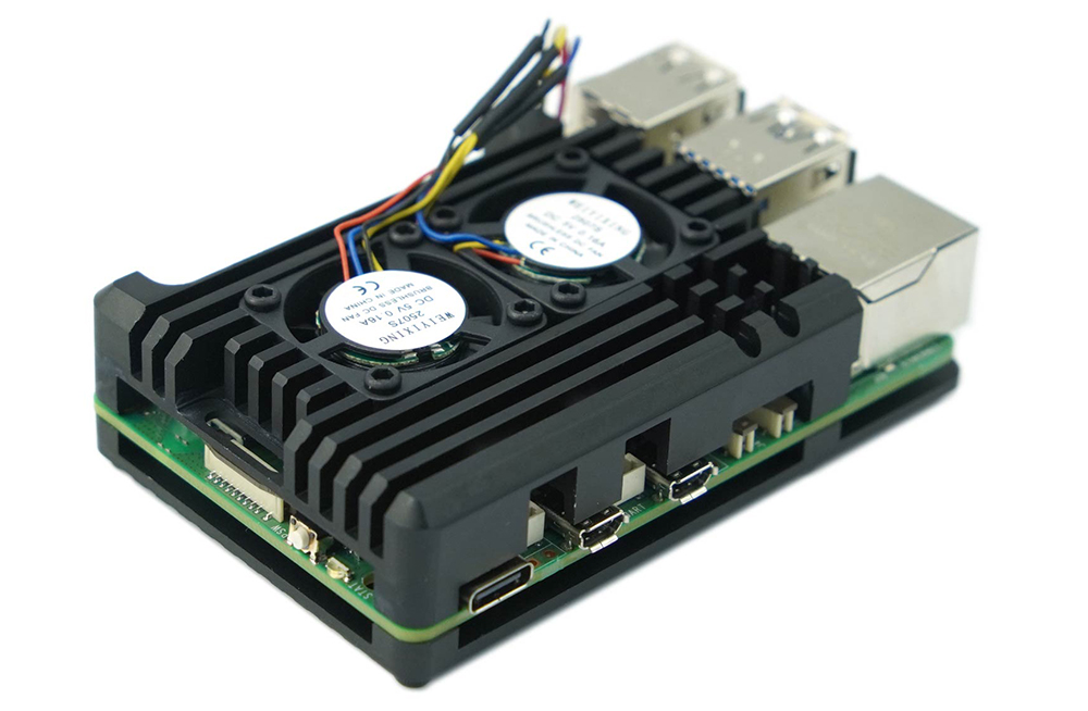Overview of Dual fans Metal Case for Raspberry Pi 5