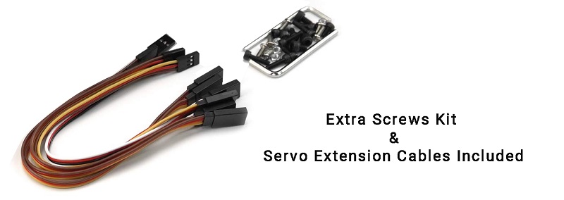 Extra Screws Kit and Servo Extension Cables of 6-DOF Robotic Arm