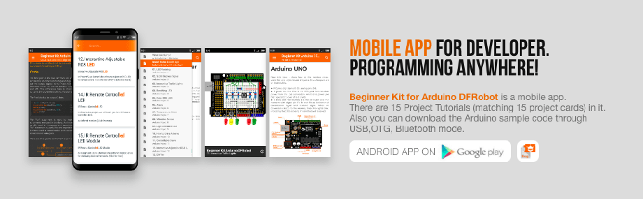 Beginner Kit for Arduino - Mobile App