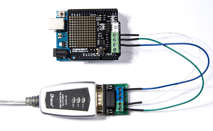 Arduino RS485 Shield Demo Project 1