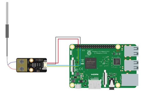 Temperature Sensor, PT100 Type Digital Temp Transducer Thermal Probe Sensor  Waterproof with Cable for Arduino Raspberry Pi(50MM)