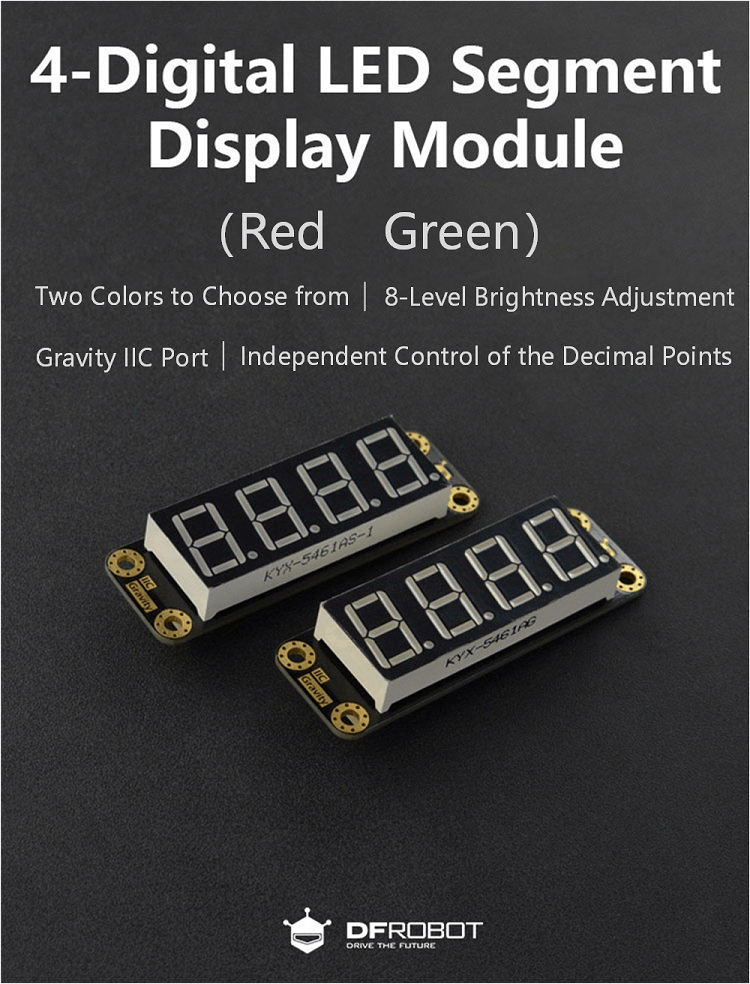 4-Digital LED Segment Display Module (Green)