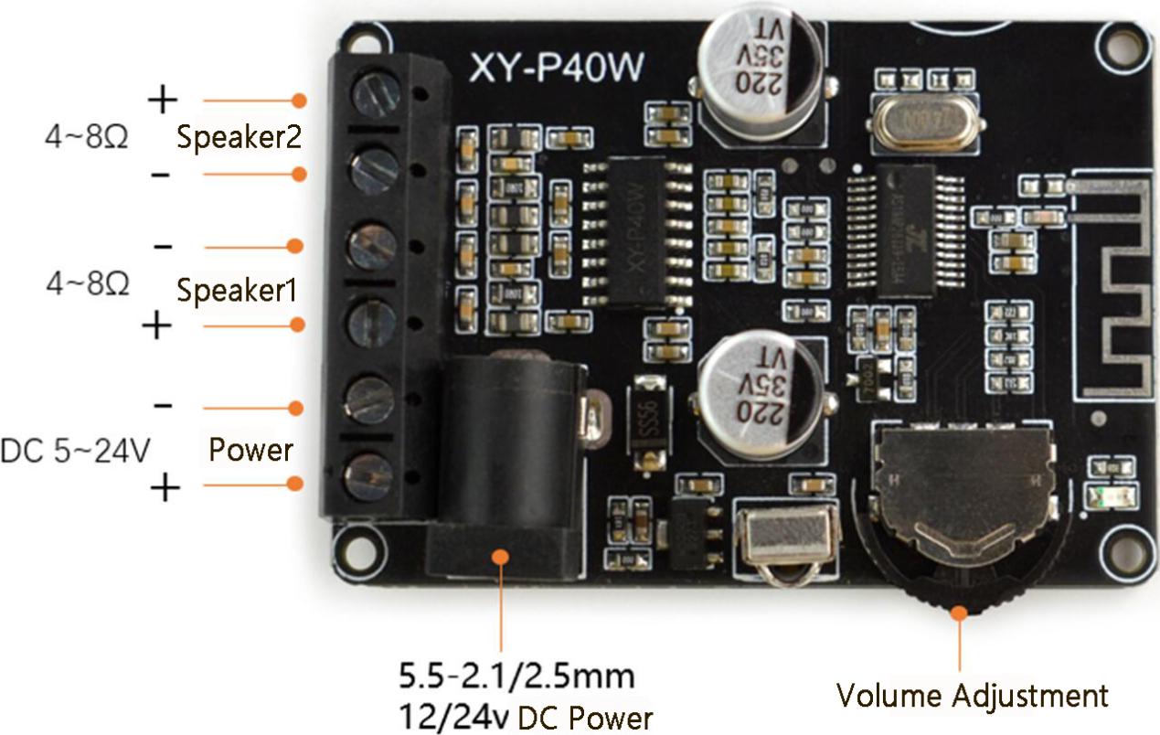 Stereo Bluetooth Amplifier Board