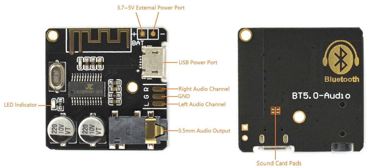 Bluetooth 5.0 Audio Receiver Board DFRobot