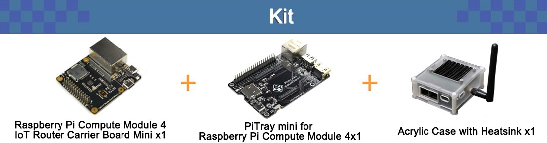 Raspberry Pi CM4 IoT Router Carrier Board Mini With Case And PiTray ...