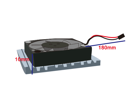 Aluminum Heatsink Cooling Fan for LattePanda