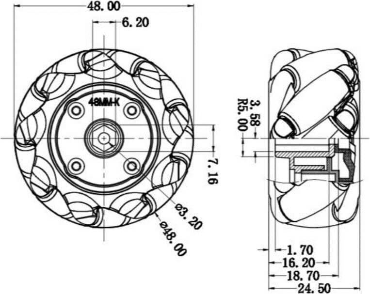 Mecanum wheel sale design