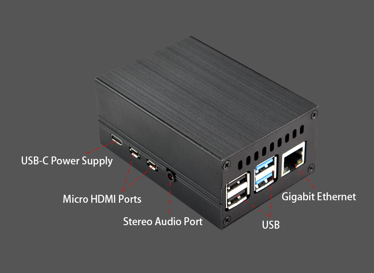 Metal Heatsink Case for Raspberry Pi 4