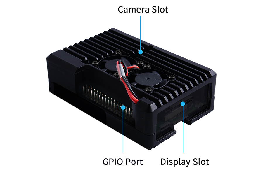 Armor Case With Dual Fans(2510) for Pi 4