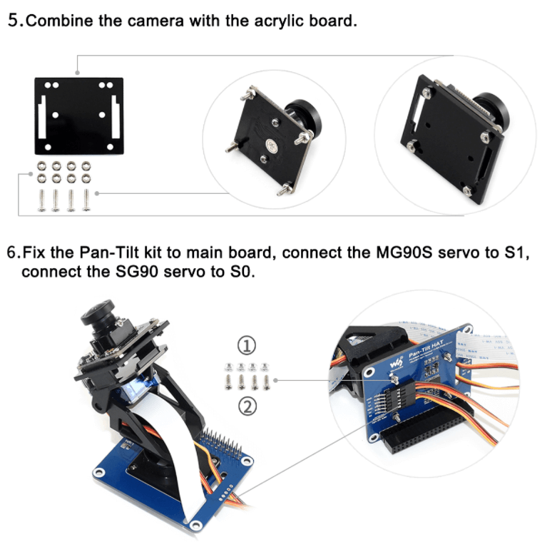 raspberry pi pan tilt control