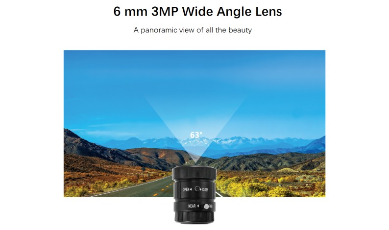 6mm Industrial Wide Angle Lens