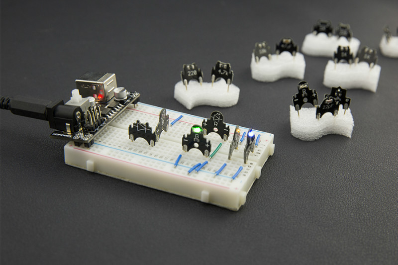 DFRobot KIT0098 ECell: Breadboard-Plugin Components Pack