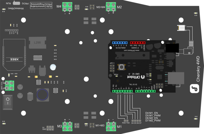 Cherokey: 4WD Mobile Robot for Arduino - DFRobot