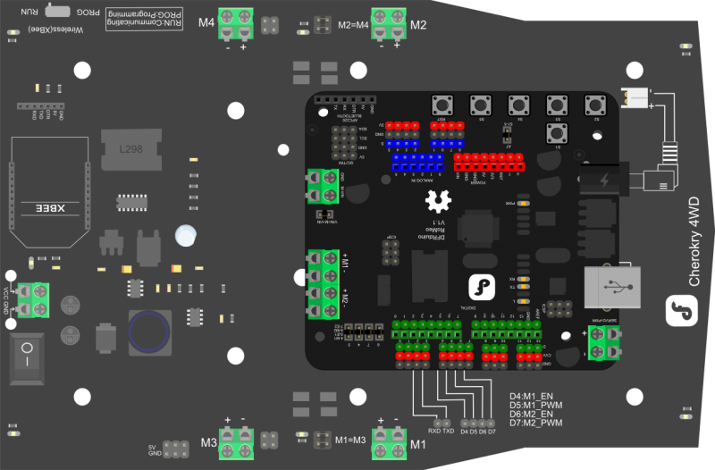 Cherokey: 4WD Mobile Robot for Arduino - DFRobot