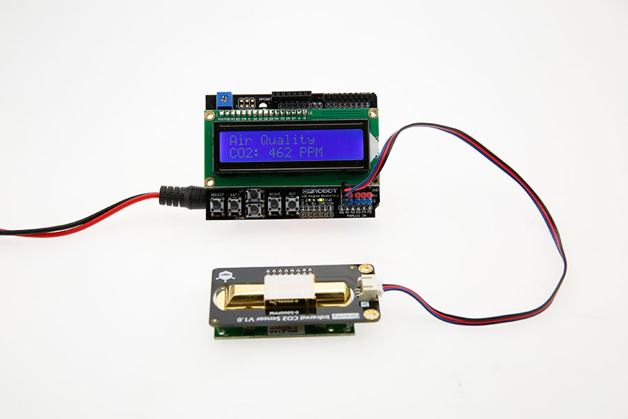 重力：Arduino 模擬紅外二氧化碳傳感器 (0~5000 ppm) arduino 連接