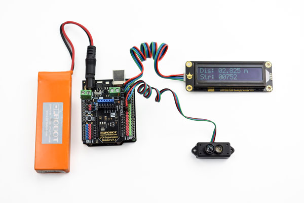 Wiring diagram of TFmini-s solid state lidar and Arduino