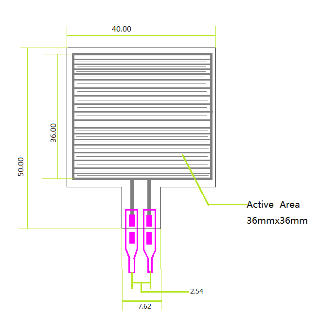 Sensitive Resistor Drucksensor Pressure Sensor RP-S40-ST Hochgenauer Dünnschicht Drucksensor Kraftsensor für intelligente High End Sitze FSR Film Drucksensor,20g-10kg 