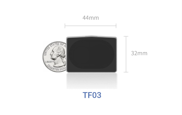 TF03 (100m) Ranging Sensor's small size